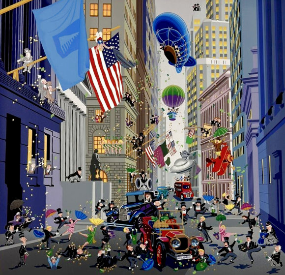 Wall Street AP 1993 Limited Edition Serigraph by Melanie Taylor