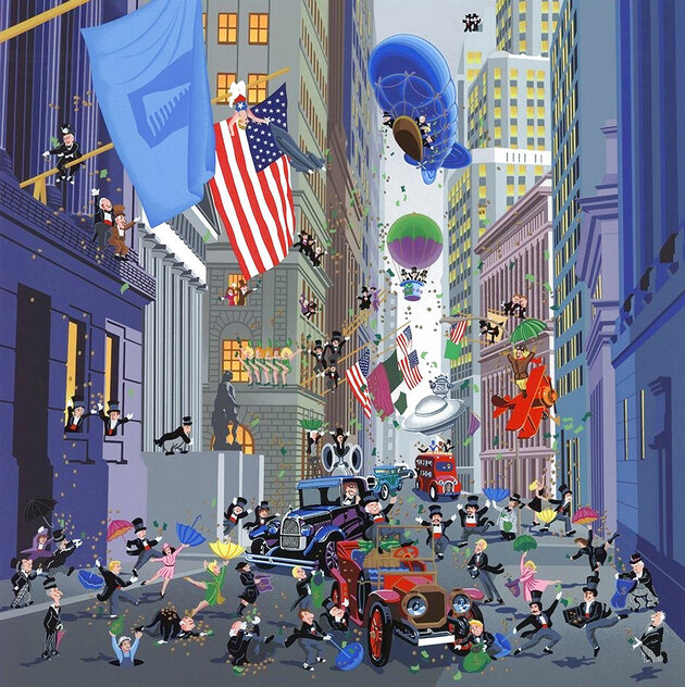 Melanie Kent「Chicago Avenue」額装 版画 #234 Wall Street 1994 by Melanie Taylor Kent - For Sale on Art Brokerage
