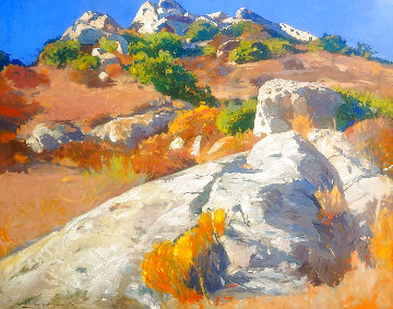 Topanga Rocks, Laguna Canyon 2005 46x56 Huge Original Painting - Mark Kerckhoff Topanga Rocks, Laguna Canyon 2005 46x56 Huge Original Painting - Mark Kerckhoff