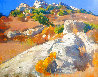 Topanga Rocks, Laguna Canyon 2005 46x56 Huge - California Original Painting by Mark Kerckhoff - 0