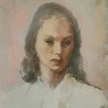 Untitled Portrait 21x17 Original Painting by Earl Kerkam - 3