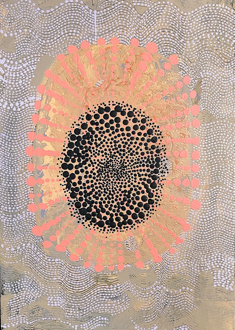 Octopus Meditations: Explosive Life 2018 43x32 HS - Huge Original Painting by Ed Kerns