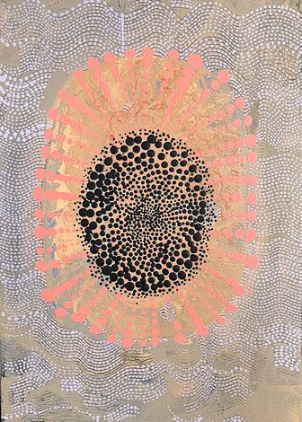 Octopus Meditations: Explosive Life 2018 43x32 Mixed Media on Canvas - Huge Original Painting - Ed Kerns