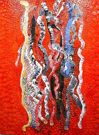 Picrophilus Torridus, Adapted to Hot, Acidic Conditions: King of the Fish 2023 40x30 - Hug Original Painting - Ed Kerns