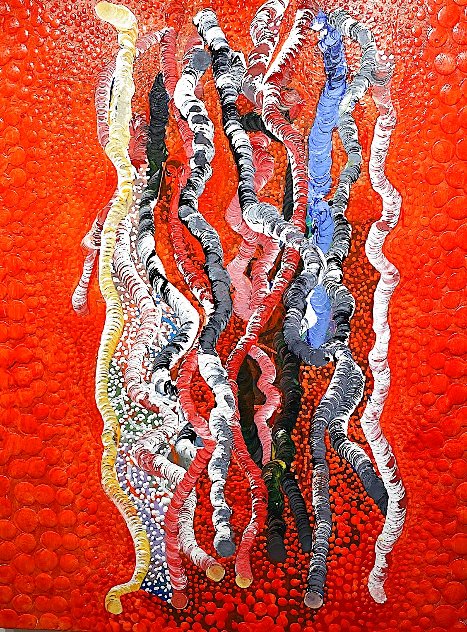 Picrophilus Torridus, Adapted to Hot, Acidic Conditions: King of the Fish 2023 40x30 - Hug Original Painting by Ed Kerns