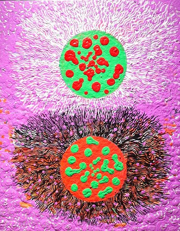 Non-Locality 2023 31x25 Mixed Media on Canvas Original Painting - Ed Kerns