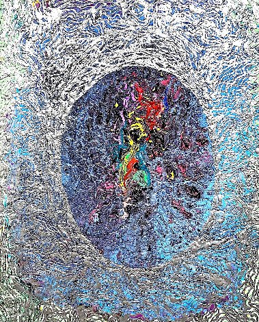 Brain Luminosity: The First Condition, a Formation of Light 2023 30x24 - Octopus Original Painting - Ed Kerns