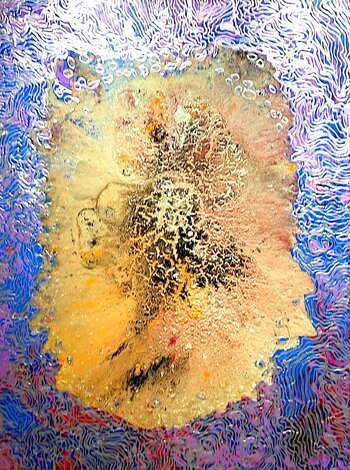 Stars Hide Your Fires: Let Not Light See My Deep Desires 2023 40x30 Mixed Media on Canvas - Huge Original Painting - Ed Kerns
