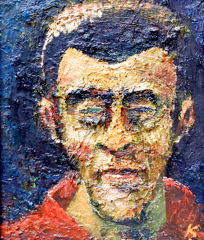 Near-sighted Man in a Red Shirt 1982 18x13 Original Painting - Hank Ketcham