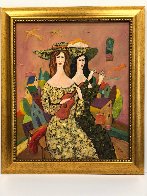 Beautiful Duo 29x29 Original Painting by Alex Khomsky - 1 Beautiful Duo 29x29 Original Painting by Alex Khomsky - 1