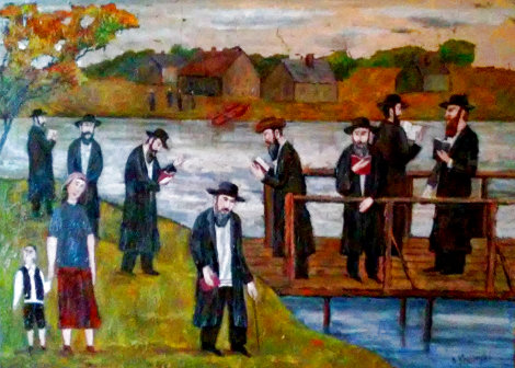 Jewish Holidays 2012 22x28 Original Painting - Alex Khomsky