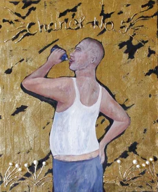 Chanel No 5 - 2015 24x20 Original Painting by Alex Khomsky
