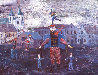 Shtetl Puppeteer 1988 23x29 Original Painting by Alex Khomsky - 0