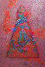Double Pyramid 2003 58x41 - Huge Original Painting by Alex Khomsky - 0