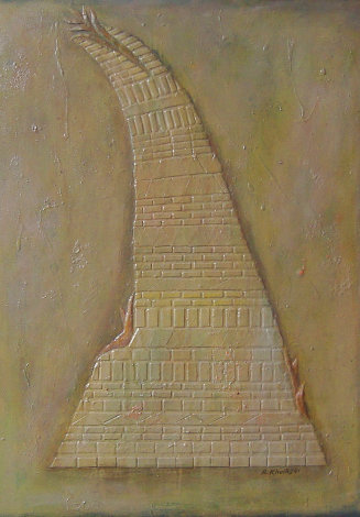 Leaning Tower 2004 38x26 Original Painting - Alex Khomsky