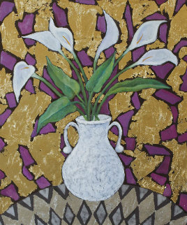 Calla on Gold 2016 24x20 Original Painting - Alex Khomsky Calla on Gold 2016 24x20 Original Painting - Alex Khomsky