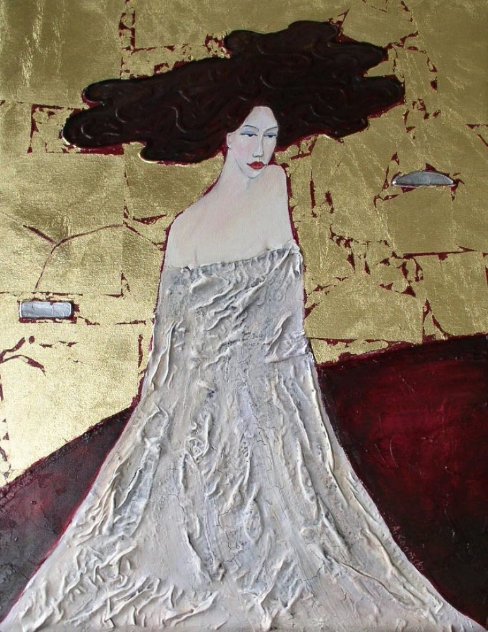 Lady in Gold 24x20 Original Painting by Alex Khomsky
