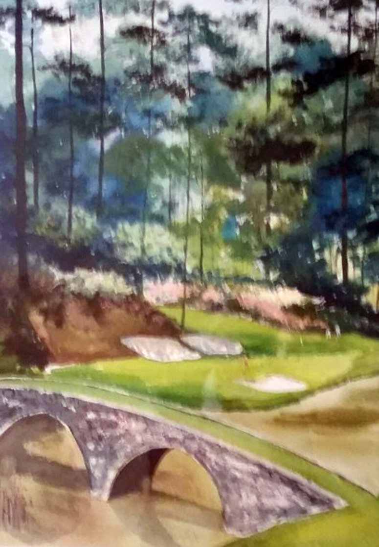 Augusta #12 Watercolor 31x39 Georgia Watercolor by Mark King Augusta #12 Watercolor 31x39 Georgia Watercolor by Mark King
