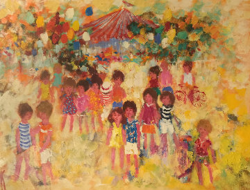 Carnival 1974 36x48 (Early) Super Huge Original Painting - Mark King Carnival 1974 36x48 (Early) Super Huge Original Painting - Mark King