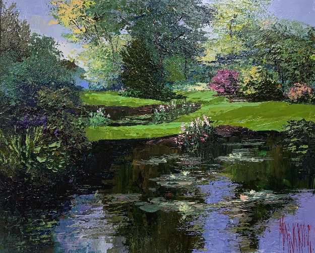 Mark King Handsigned and Numbered Limited Edition Hand-Pulled Serigraph on  Paper: An English Water Garden - Mark King