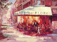 Cafe de Flore 1989 39x46 Huge - Paris, France  Limited Edition Print by Mark King - 1