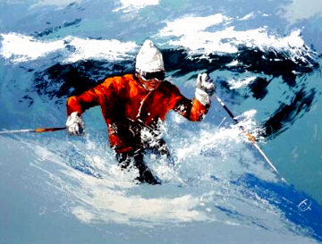 Powder Skier Limited Edition Print - Mark King Powder Skier Limited Edition Print - Mark King