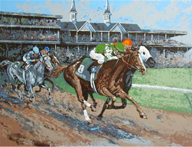 Genuine Risk 1980 Serigraph 31x38 by Mark King - For Sale on Art Brokerage