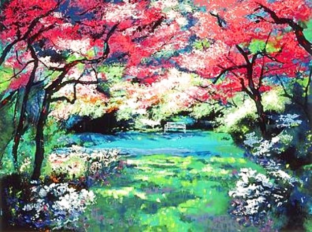 Cherry Blossom Corner HC 1991 - Huge Limited Edition Print by Mark King