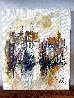 Untitled Cityscape 24x20 - Very Early Work - Paris, France Original Painting by Mark King - 1