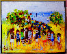 Untitled Summer Event 31x25 - Early Original Painting by Mark King - 1