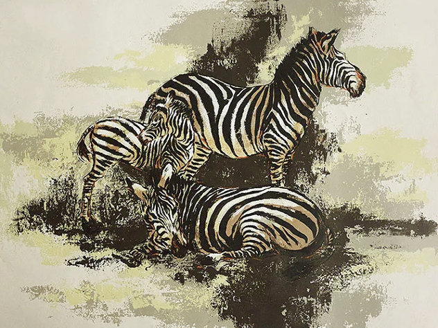 Zebras 1970 - Huge Limited Edition Print by Mark King