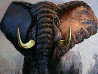 Rogue Elephant 2005 54x46 Huge Original Painting by Mark King - 2