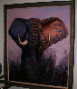 Rogue Elephant 2005 54x46 Huge Original Painting by Mark King - 1