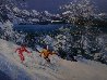 Sierra Glow (skiing) 24x35 Original Painting by Mark King - 2 Sierra Glow (skiing) 24x35 Original Painting by Mark King - 2