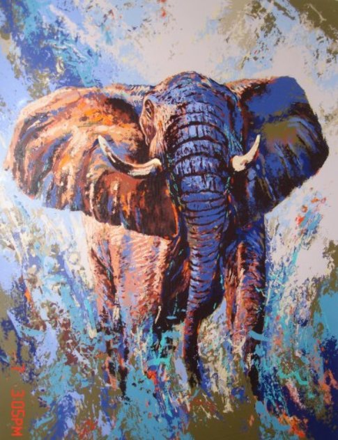 Tembo 1997 45x33 Huge Limited Edition Print by Mark King