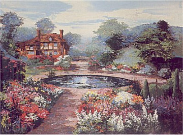 An English Water Garden 1991 Limited Edition Print - Mark King An English Water Garden 1991 Limited Edition Print - Mark King