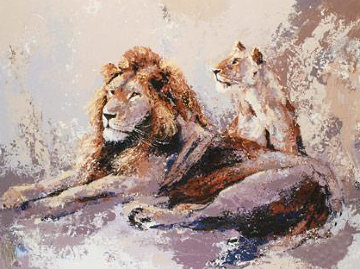 Resting Lions 2009 Limited Edition Print - Mark King Resting Lions 2009 Limited Edition Print - Mark King