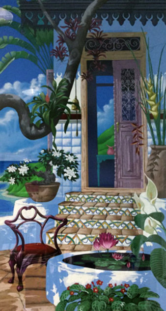 Door to the Caribbean AP 1990  Huge Limited Edition Print by John Kiraly