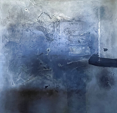 Opus No. 65 - 1965 70x70 - Oil on Canvas - Huge Mural Size Original Painting - Masatoyo Kishi