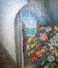 Vase With Flowers And Interior 1940 40x34 Huge - Mural Size Original Painting by Moise Kisling - 3