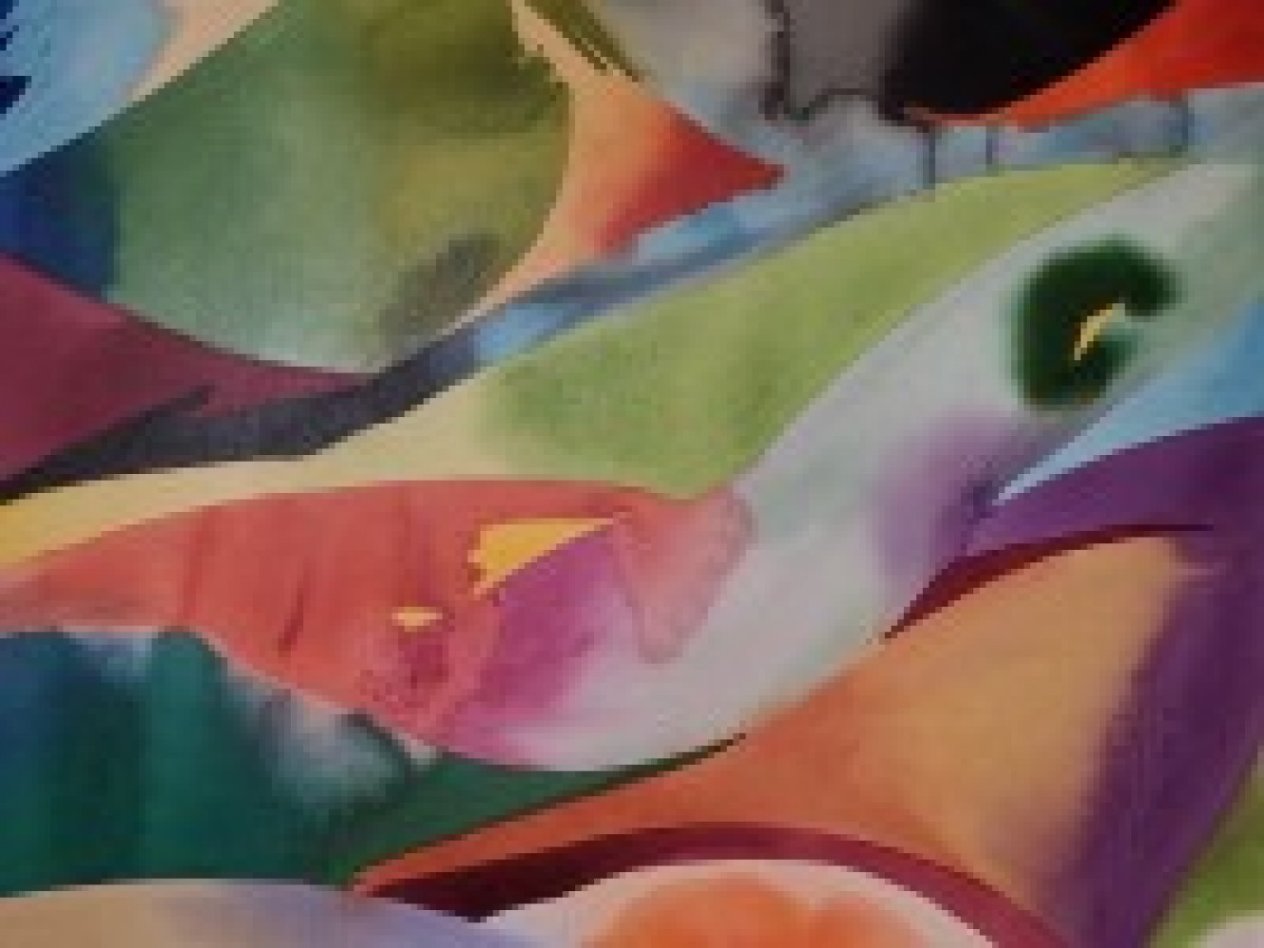 Bird Bath II Watercolor 41x35 by Peter Kitchell - For Sale on Art Brokerage