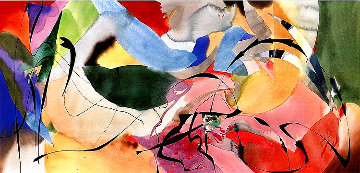 Boomerang Arrows 1989 34x63 Super Huge Original Painting - Peter Kitchell Boomerang Arrows 1989 34x63 Super Huge Original Painting - Peter Kitchell