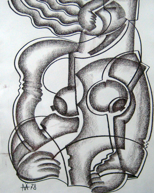 Untitled Drawing 1978 35x23 Drawing by Valery Klever