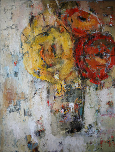 Ranunculus 2009 40x30 Huge Original Painting by Julia Klimova