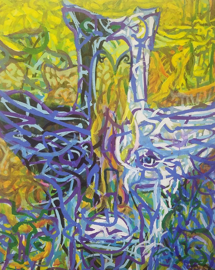 Birdman 1985 30x24 Original Painting by Richard Klix Birdman 1985 30x24 Original Painting by Richard Klix