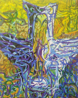Birdman 1985 30x24 Original Painting - Richard Klix Birdman 1985 30x24 Original Painting - Richard Klix