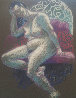 Untitled (Nude Woman With Hand on Her Head) Pastel 1997 15x12 Original Painting by Richard Klix - 0