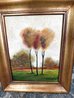 A Walk in the Park II 2002 16x13 Oil on Canvas - Signed Twice Original Painting by Mike Klung - 2
