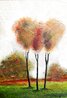 A Walk in the Park II 2002 16x13 Oil on Canvas - Signed Twice Original Painting by Mike Klung - 0