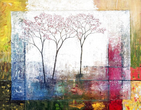 Morning Luster II 53x54 Oil on Canvas - Huge Original Painting - Mike Klung